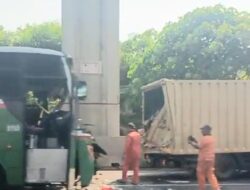 Lakalantas di Exit Tol Bekasi Timur, Supir Truck Box Tewas Mengenaskan di Rumah Sakit