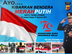 Kapolres Aceh Timur Himbau Masyarakat Kibarkan Bendera Merah Putih