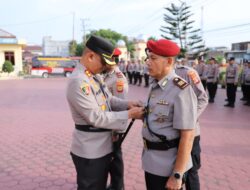 Kapolres Langsa Pimpin Upacara Serah Terima Jabatan Kasat Reskrim Polres Langsa