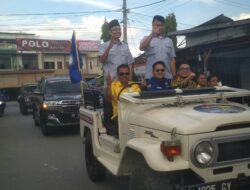 Sambangi Kantor KIP Kota Langsa, Jeffry Sentana dan M. Haikal Alfisahrin Dikawal Ribuan Pendukung