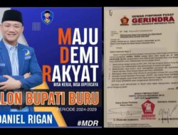 Dapat Rekomendasi Dari Partai Gerindra, Daniel Rigan Semakin Mantap Berlaga di Pilbup Buru 2024