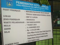 PPTK Bungkam, Papan Informasi Proyek SMPN 3 Kota Langsa Tidak Sesuai Fakta Pekerjaan?